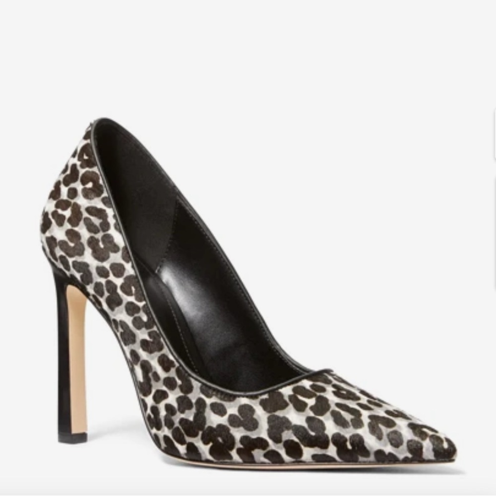 NWOB Michael Kors Amara Heels Snow Leopard